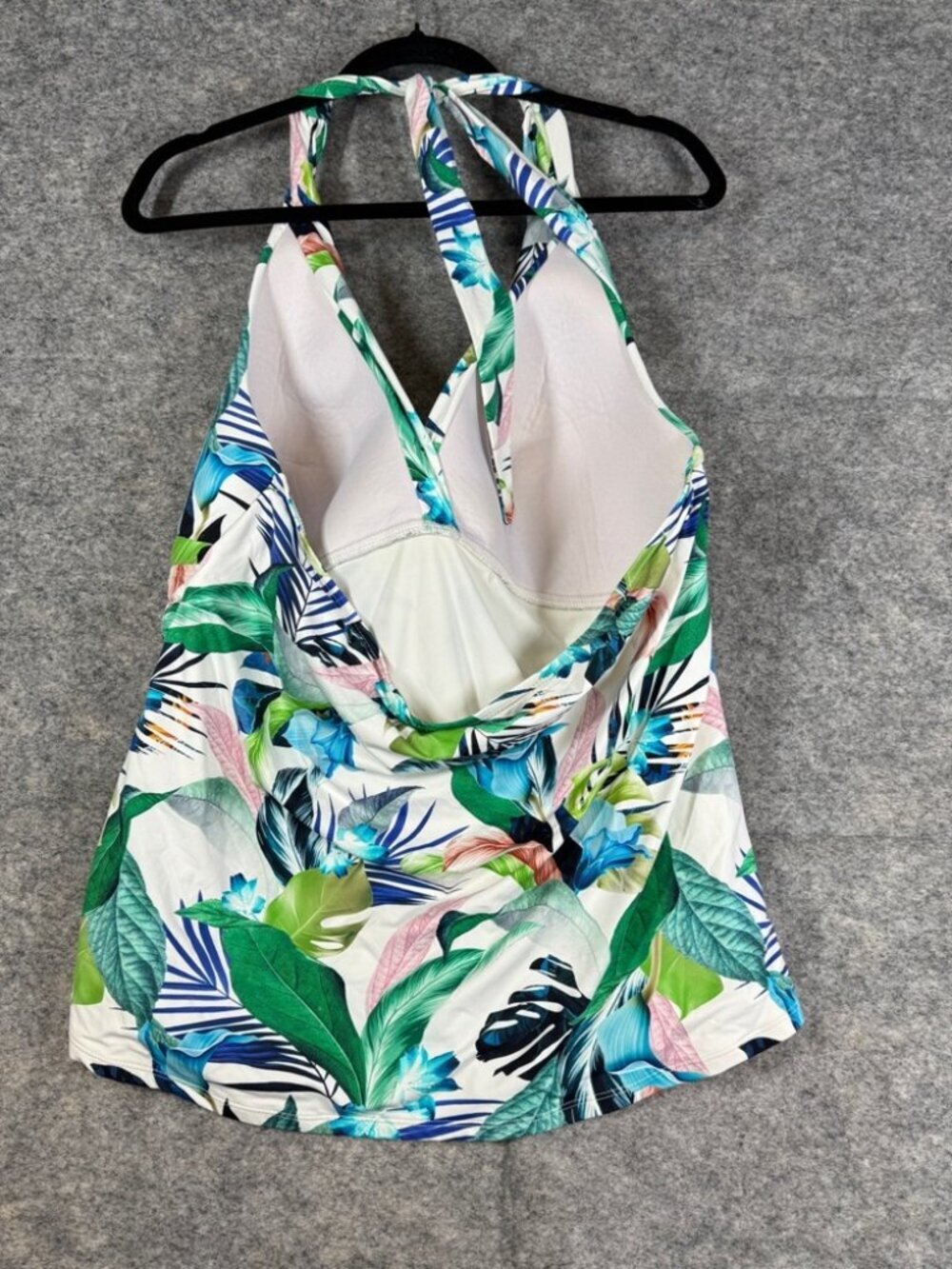La Blanca Tropical Tankini Top Floral Halter Swim Plus 20W Summer Chic Vacation - Picture 8 of 13